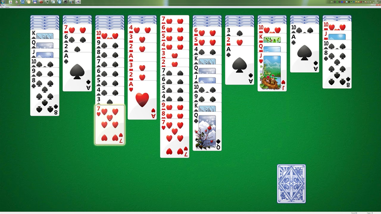 double click spider solitaire windows